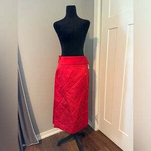 Ferragamo
Women's Red Side Slit Pencil Skirt SZ 40/US 8